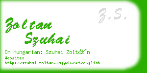 zoltan szuhai business card